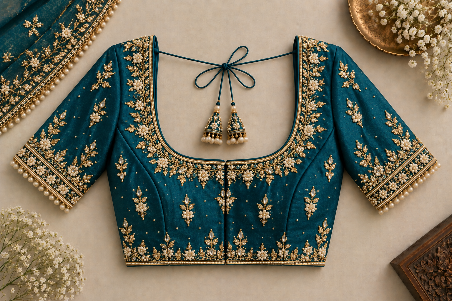 Rose Gold Zari Blouse